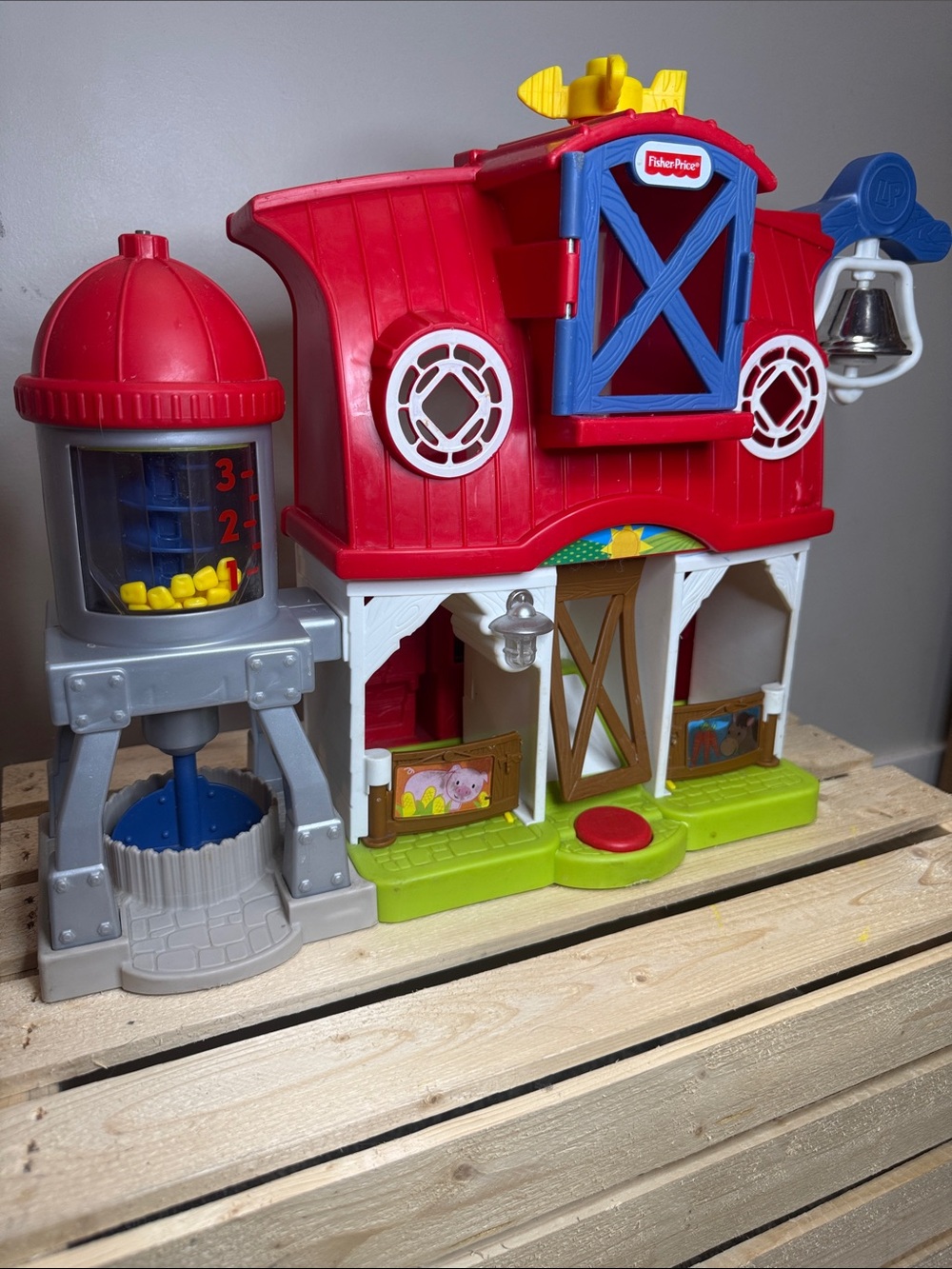 Fisher-Price Red and Blue Farm & Fire Rescue Playset Audio works on Both & Light